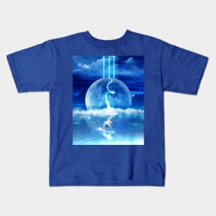 Blue Fantasy Horse Kids T-Shirt